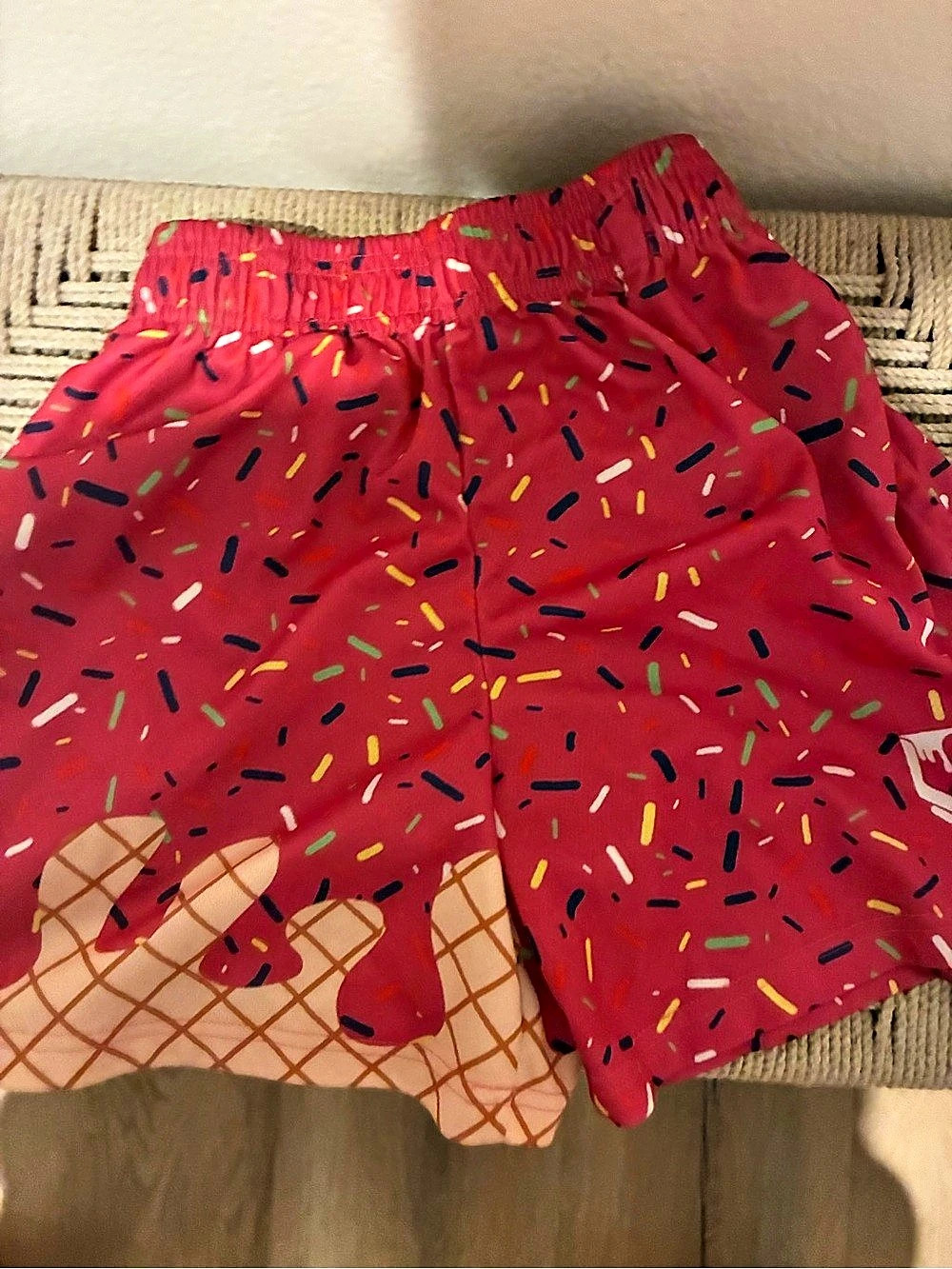 Baseball Lifestyle 101 Ice Cream Shorts - Strawberry kids XL